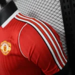 Manchester United 2025-26 Red White Collar Pinstripes Co-Branded Jersey Player Version - Image 8