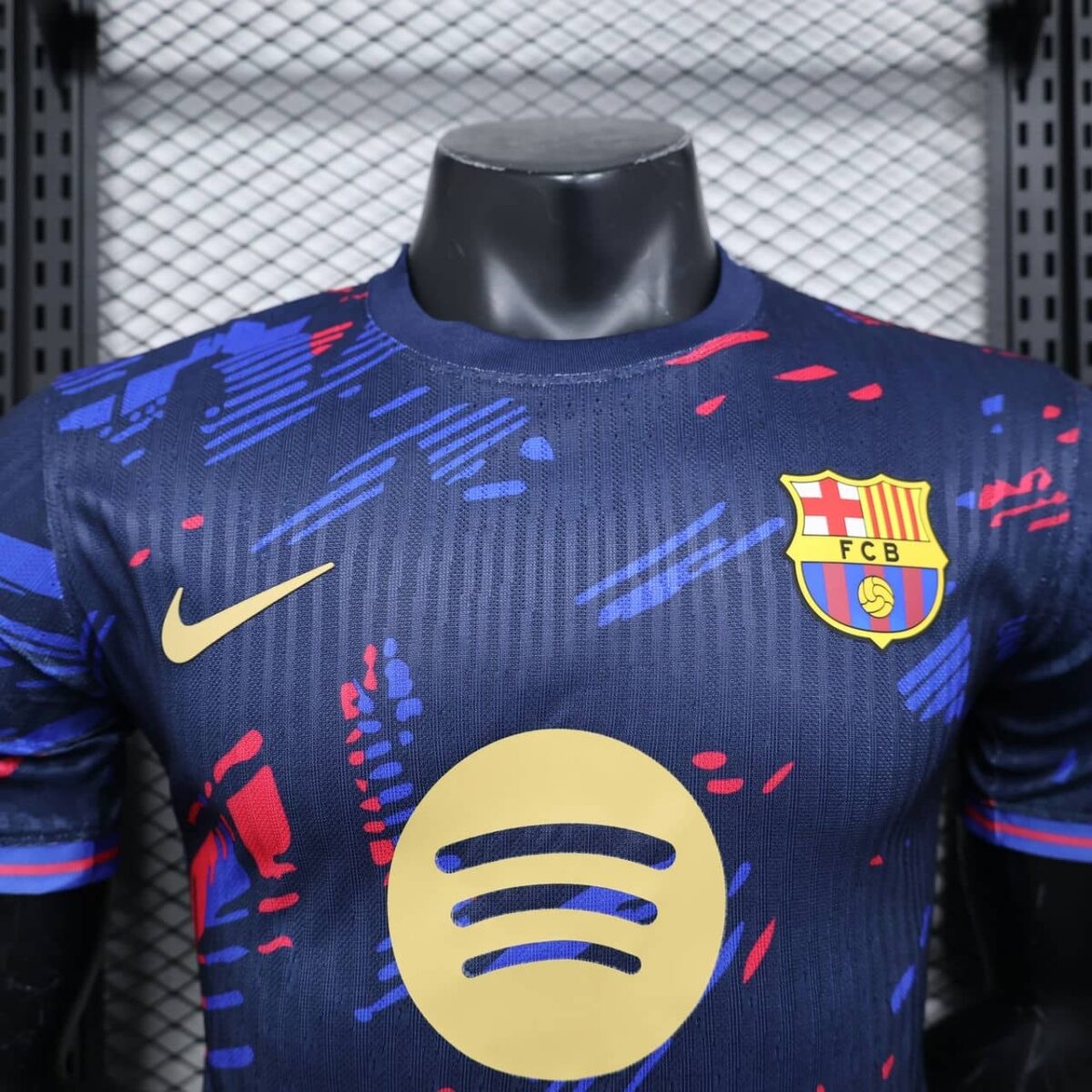 Barcelona 2025-26 Blue Red Brushstroke Special Edition Jersey Player Version - Image 8