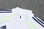 Real Madrid 2025-26 White Green Half Zip Long Sleeve Training Kit - Image 8