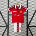 Manchester United 1998-99 Home Retro Kids Kit