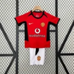 Manchester United 2002-04 Home Retro Kids Kit