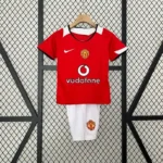 Manchester United 2005-06 Home Retro Kids Kit