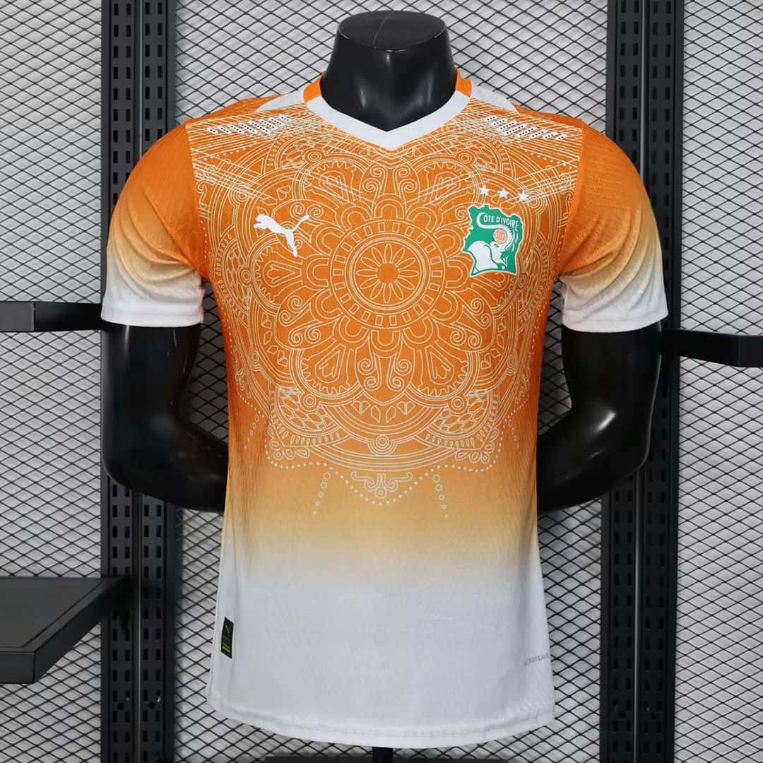 01-5973.jpg Ivory Coast 2026 FIFA World Cup Orange Special Edition Jersey Player Version - Image 1