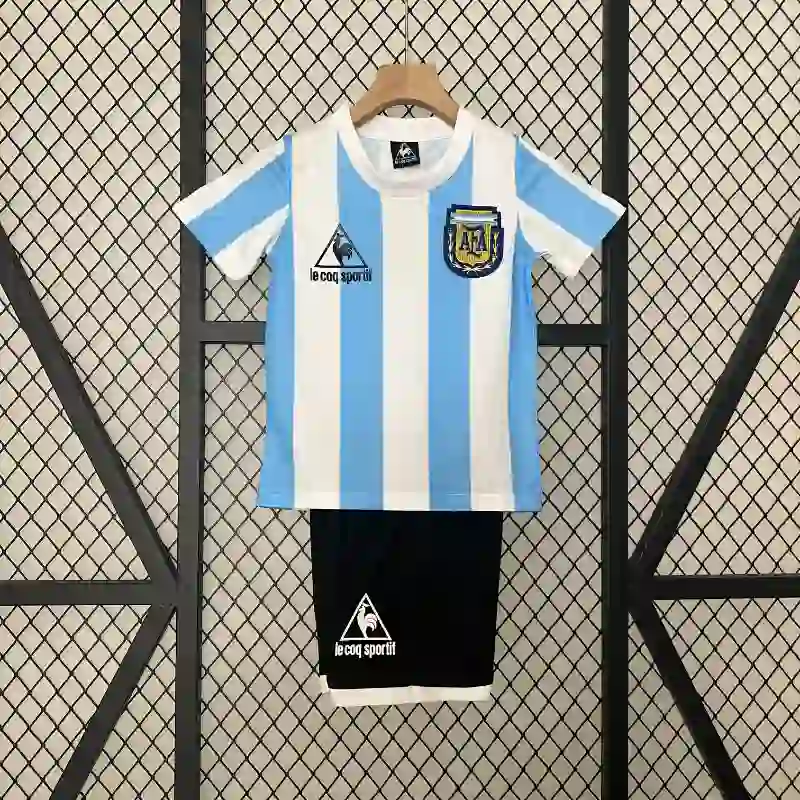 01-602.webp Argentina 1986 FIFA World Cup Home Retro Kids Kit - Image 1