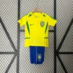 Brazil 2002 FIFA World Cup Home Retro Kids Kit