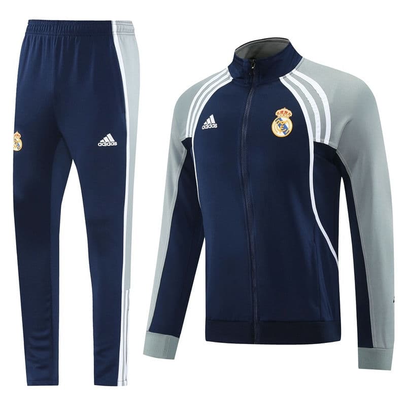 01-6910.jpg Real Madrid 2025-26 Royal Blue-Grey Jacket Tracksuit - Image 1