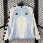 Argentina 2026 White-Light Blue Geometric Track Jacket
