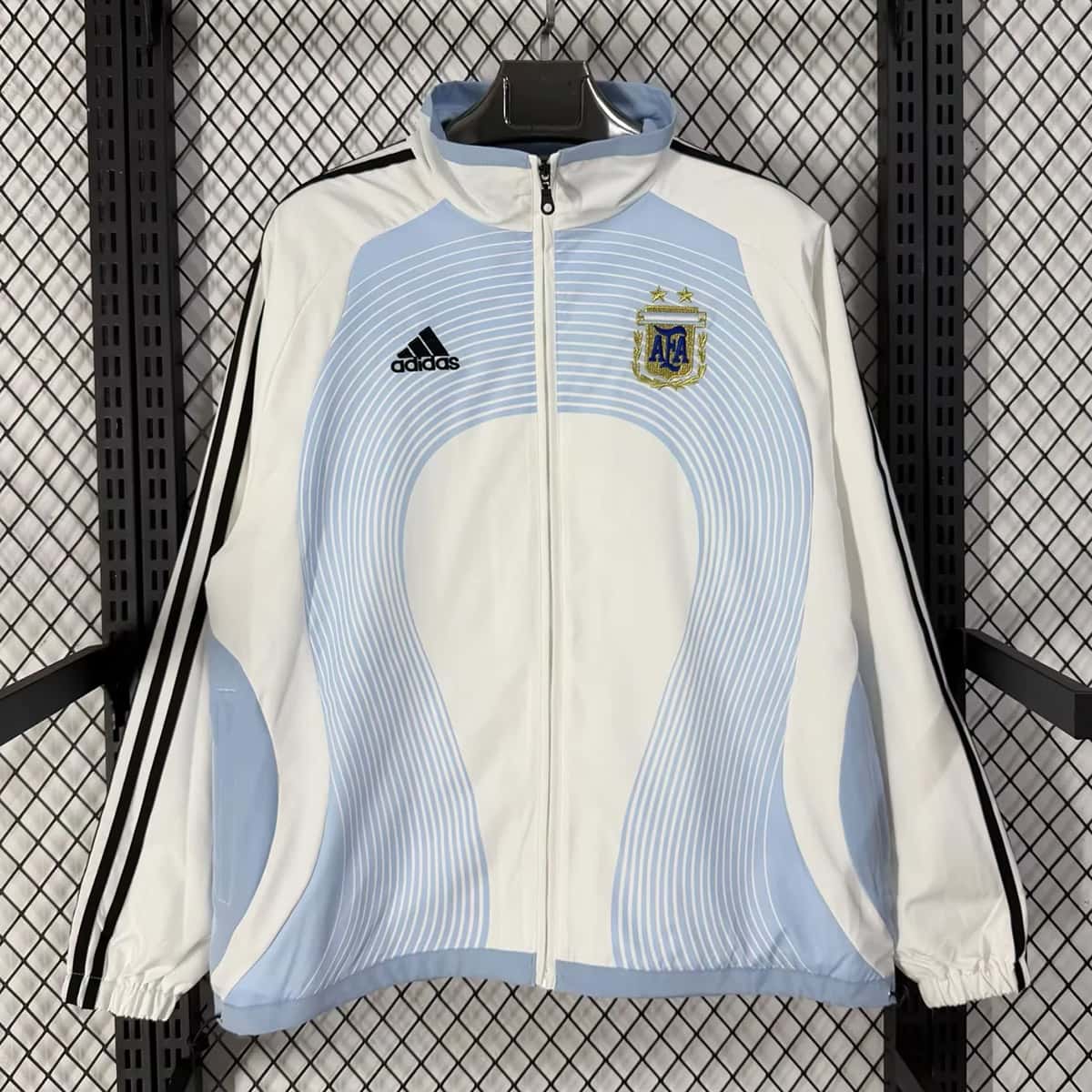 01-7002.jpg Argentina 2026 White-Light Blue Geometric Track Jacket - Image 1