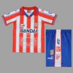 Atletico Madrid 1996-97 Home Retro Kids Kit