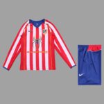 Atletico Madrid 2004-05 Home Long Sleeve Retro Kids Kit