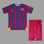 Barcelona 2005-06 Home Champions League Final Retro Kids Kit