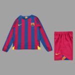 Barcelona 2005-06 Home Long Sleeve Retro Kids Kit
