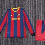 Barcelona 2010-11 Home Long Sleeve Retro Kids Kit