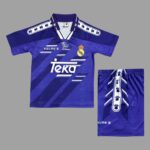 Real Madrid 1994-96 Away Retro Kids Kit
