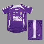 Real Madrid 2006-07 Second Away Retro Kids Kit