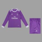 Real Madrid 2016-17 Away Long Sleeve Retro Kids Kit