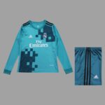 Real Madrid 2017-18 Second Away Long Sleeve Retro Kids Kit