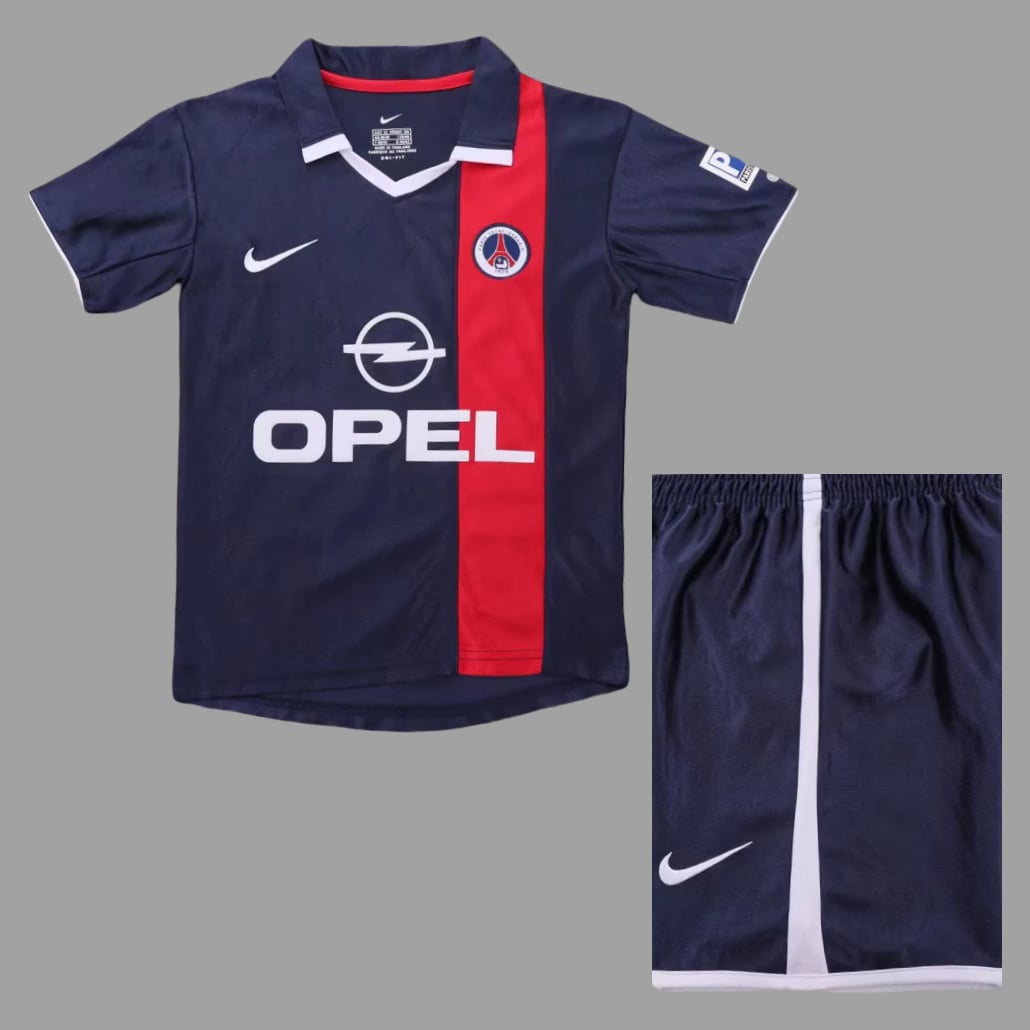 01-7097.jpg PSG 2001-02 Home Retro Kids Kit - Image 1