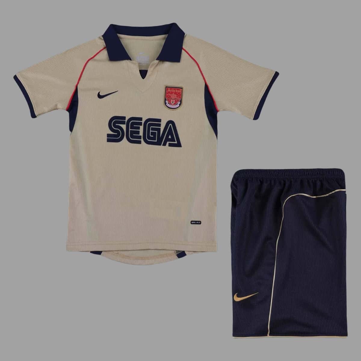 01-7115.jpg Arsenal 2001-02 Away Retro Kids Kit - Image 1