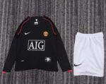Manchester United 2007-08 Away Long Sleeve Retro Kids Kit