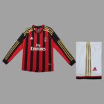 AC Milan 2013-14 Home Long Sleeve Retro Kids Kit