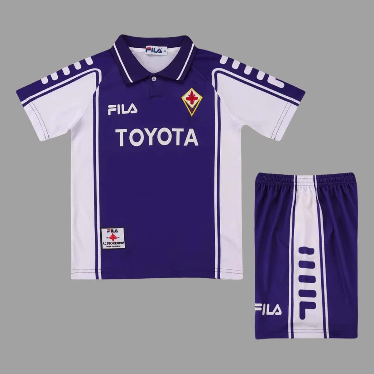 01-7221.jpg Fiorentina 1999-00 Home Retro Kids Kit - Image 1