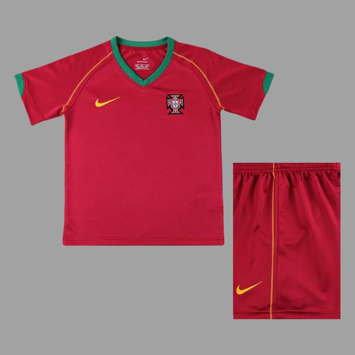 01-7298.jpg Portugal 2006 FIFA World Cup Home Retro Kids Kit - Image 1