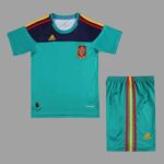 Spain 2010 FIFA World Cup Green Goalkeeper Retro Kids Kit