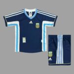 Argentina 1998 FIFA World Cup Away Retro Kids Kit