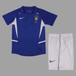 Brazil 2002 FIFA World Cup Away Retro Kids Kit