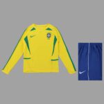 Brazil 2002 FIFA World Cup Home Long Sleeve Retro Kids Kit