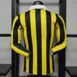 Al-Ittihad 2026-27 Yellow-Black Striped Lace-Up Special Edition Long Sleeve Jersey Player Version - Image 2