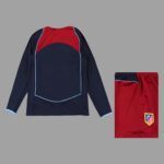 Atletico Madrid 2004-05 Away Long Sleeve Retro Kids Kit - Image 2