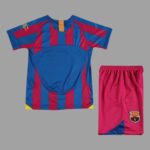 Barcelona 2005-06 Home Champions League Final Retro Kids Kit - Image 2