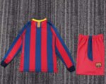 Barcelona 2010-11 Home Long Sleeve Retro Kids Kit - Image 2