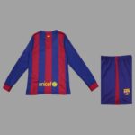 Barcelona 2014-15 Home Long Sleeve Retro Kids Kit - Image 2