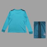 Real Madrid 2017-18 Second Away Long Sleeve Retro Kids Kit - Image 2