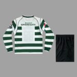 Sporting Lisbon 2002-03 Home Long Sleeve Retro Kids Kit - Image 2
