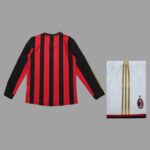 AC Milan 2013-14 Home Long Sleeve Retro Kids Kit - Image 2