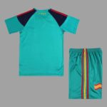 Spain 2010 FIFA World Cup Green Goalkeeper Retro Kids Kit - Image 2