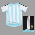 Argentina 2006 FIFA World Cup Home Retro Kids Kit - Image 2