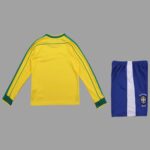 Brazil 1998 FIFA World Cup Home Long Sleeve Retro Kids Kit - Image 2