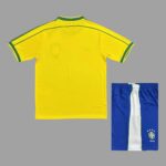 Brazil 1998 FIFA World Cup Home Retro Kids Kit - Image 2