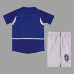 Brazil 2002 FIFA World Cup Away Retro Kids Kit - Image 2