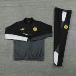 Borussia Dortmund 2024-25 Black-Grey Jacket Tracksuit - Image 3