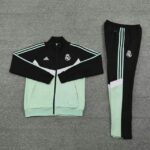 Real Madrid 2024-25 Black-Green Jacket Tracksuit - Image 3