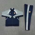 Real Madrid 2025-26 Royal Blue-Grey Jacket Tracksuit - Image 3