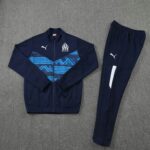 Olympique de Marseille Royal Blue Jacket Tracksuit - Image 3