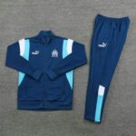 Olympique de Marseille Royal Blue-Sky Blue Jacket Tracksuit - Image 3