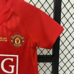 Manchester United 2007-08 Home Champions League Retro Kids Kit - Image 3